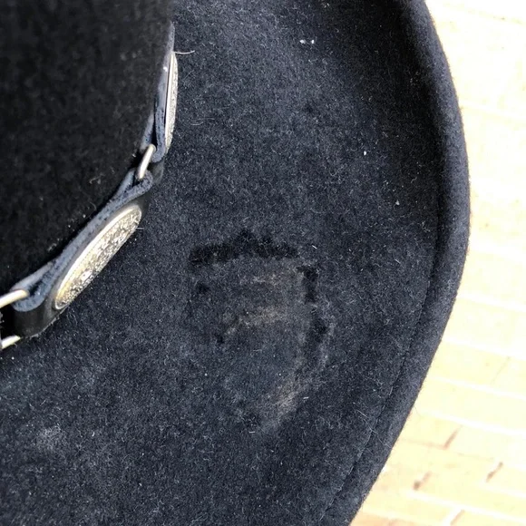 Scala 100% Wool Felt Unisex Cowboy Cowgirl Hat Western Cap Black Silver Buckle